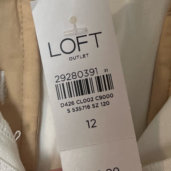 LOFT mod-rise white skinny cropped ankle pants - Picture 6 of 6